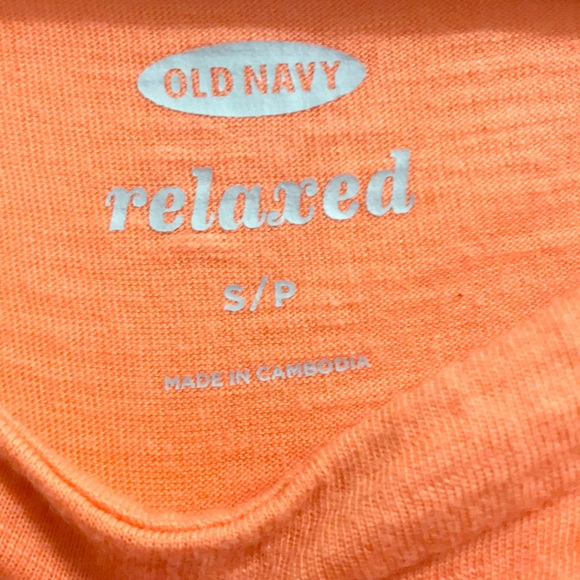 Old navy, coral and white striped, casual top - Picture 3 of 7